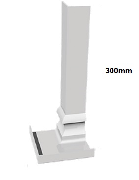 White Full Replacement Fascia Board Ogee Ended 18mm Thickness - 90 Degree Internal Fascia Corner