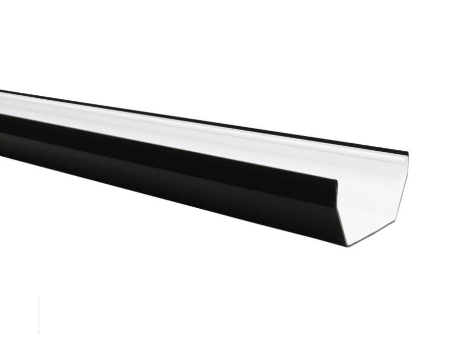 Black Squareline Guttering - Gutter 4m