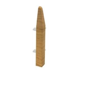 Oak Skirting Board Chamfered External Corner 100mm