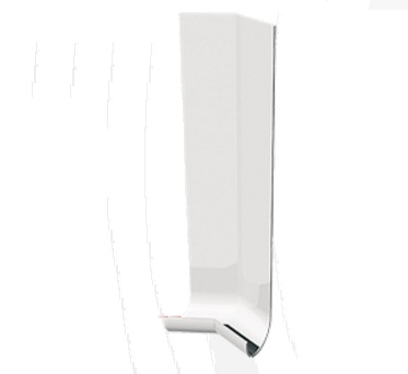 White Round Edge Full Replacement Fascia Board 18mm Thickness - External Fascia Corner 135 Degrees