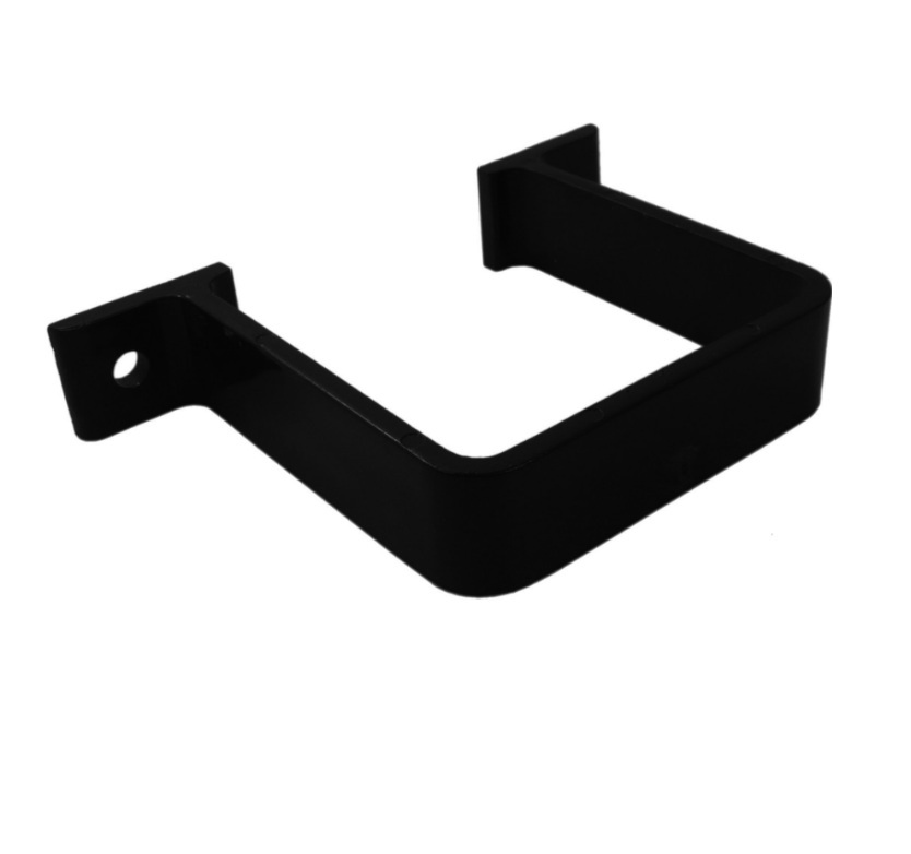 Black Squareline Downpipe Flush-Fit Pipe Clip