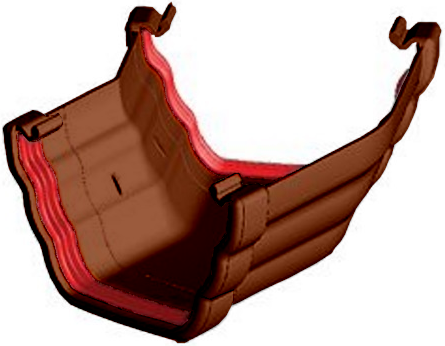 Brown Ogee Guttering - Gutter Angle 150°