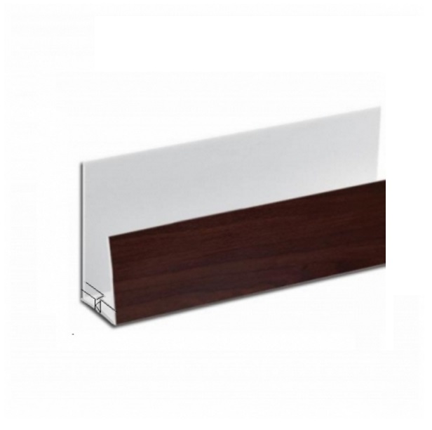 Rosewood  Upvc Cladding-2 Part Edge Trim x 3m