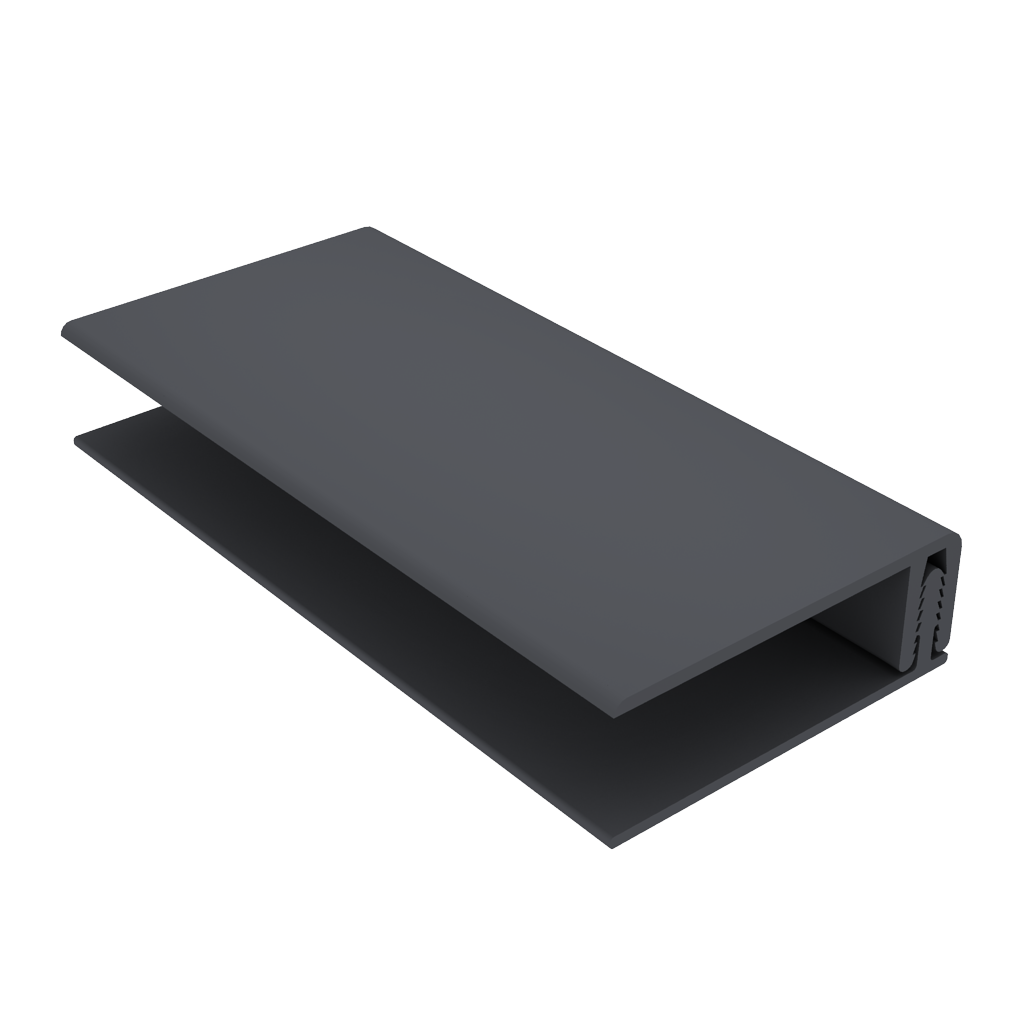 Anthracite Grey Cladding 2-Part Upvc Edge Trim x 3m