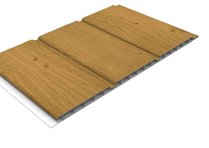 Irish Oak Subtle Grained Finish-Hollow Soffit Board-300 x 5m