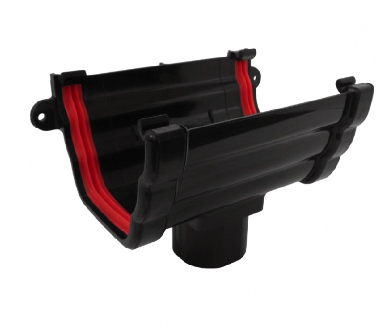 Black Ogee Guttering-Running Outlet