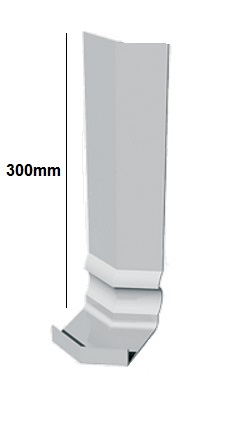 White Full Replacement Fascia Board Ogee Ended 18mm Thickness - Internal Fascia Corner 135 Degrees