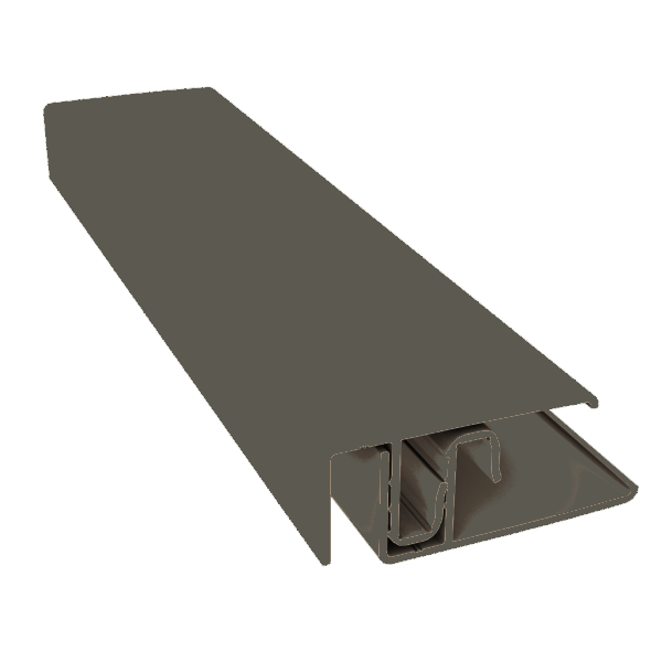 Fortex Naturale Grey Cedar-Aluminium-2-Part Edge Trim-3m