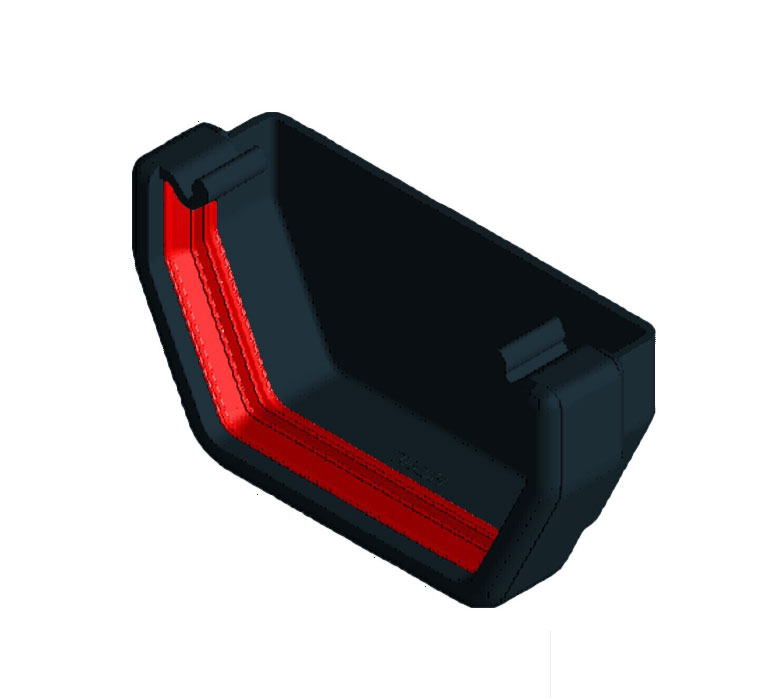 Anthracite Grey Squareline External Stopend