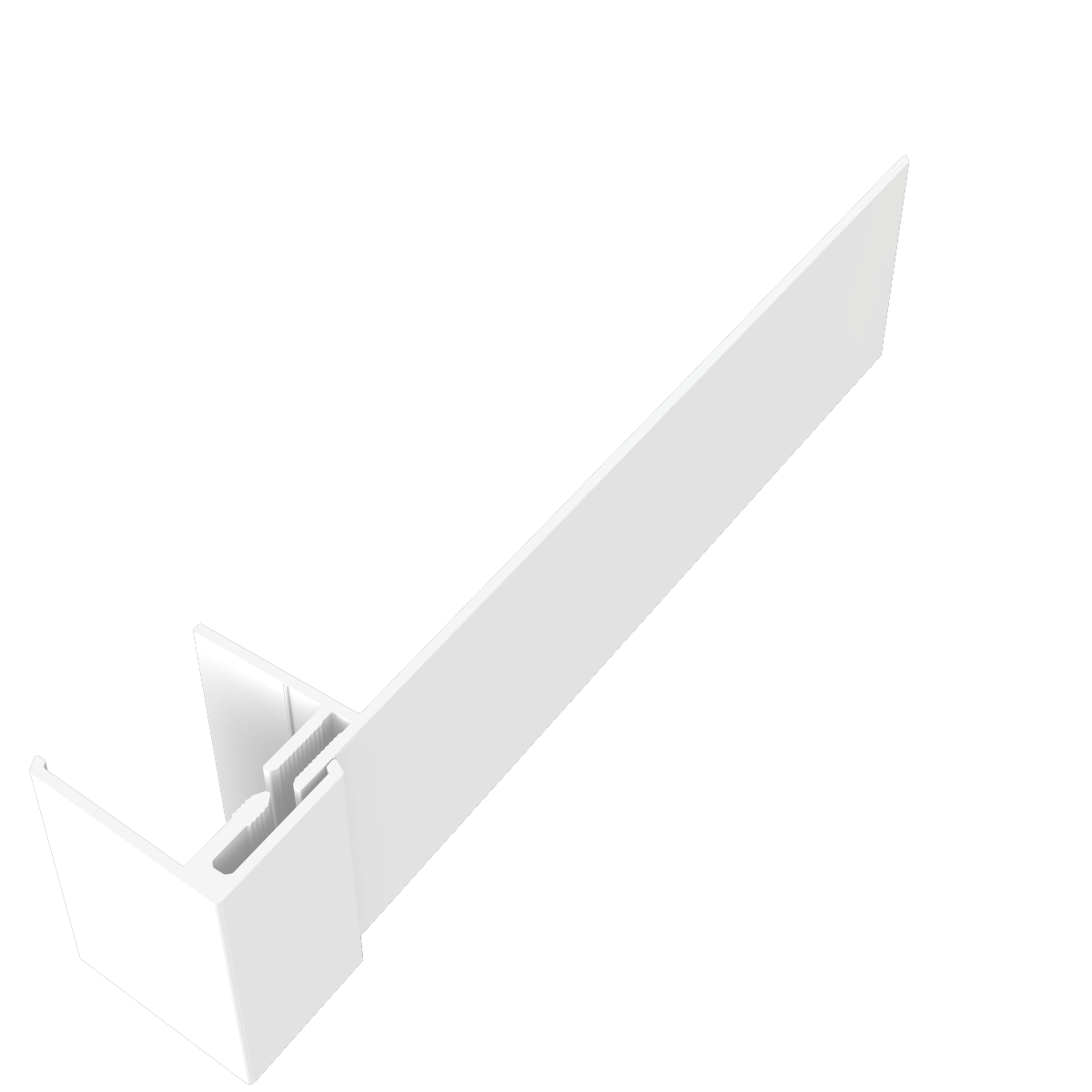 White Upvc Cladding-2 Part Reveal Liner Trim x 3m