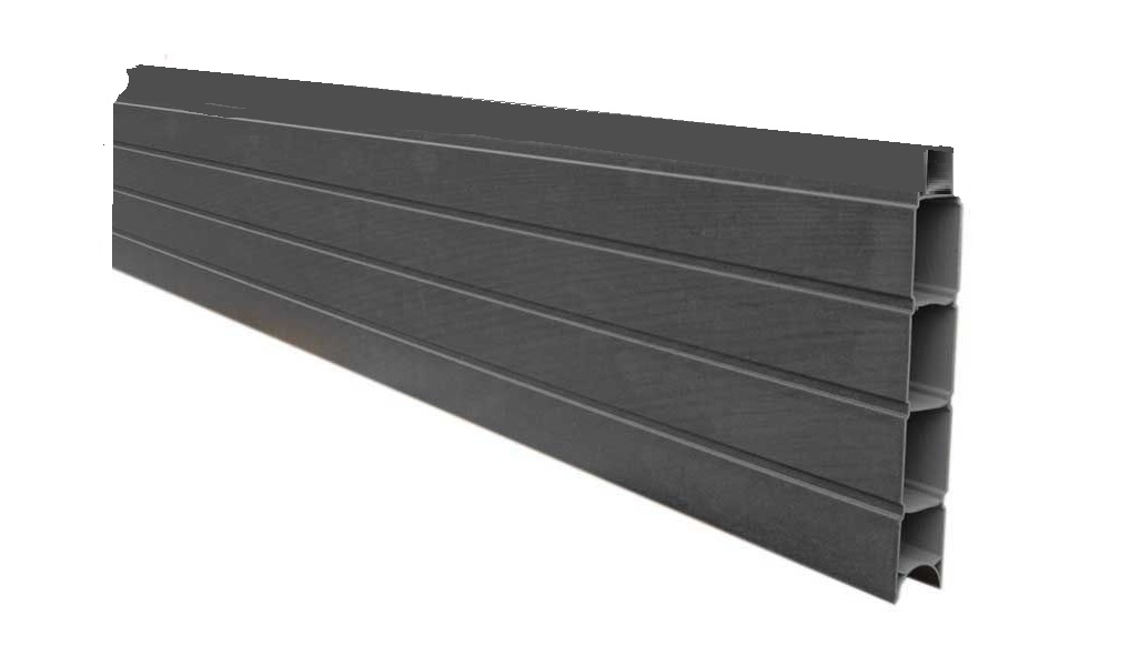 Carbon Grey Upvc-Fence Panel-1828 x 300mm