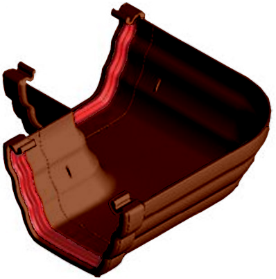 Brown Ogee Guttering - Gutter Angle 90°
