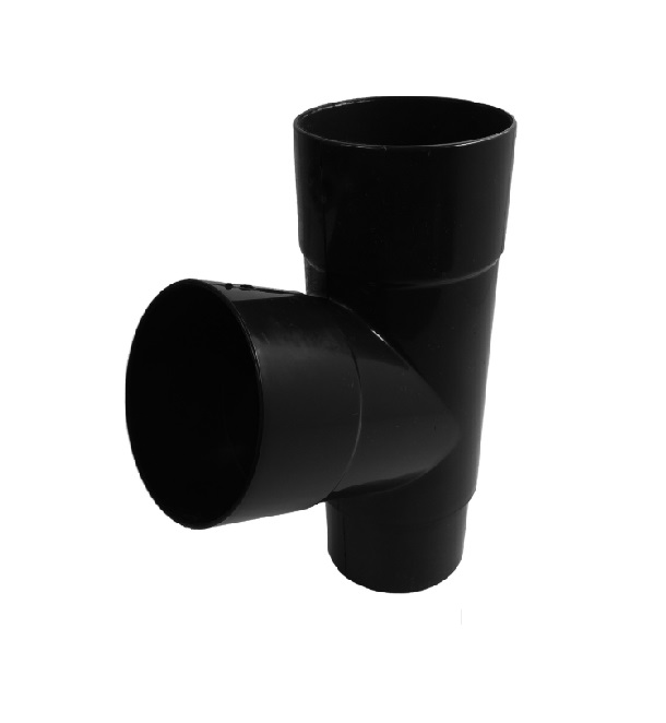 Black Round Downpipe Branch