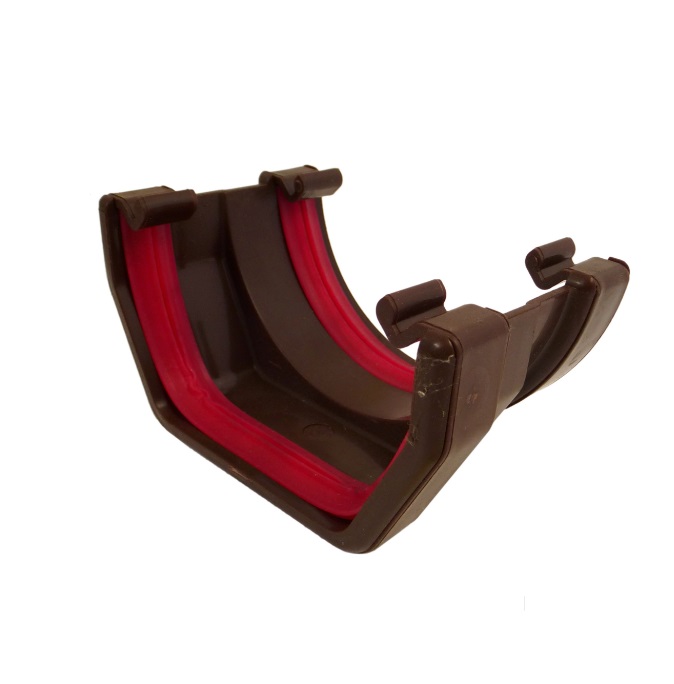 Brown Round Guttering - Square to Round Gutter Adaptor