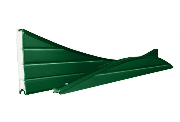 Green Vinyl Upvc-Concave Fencing Panel 1825mm