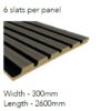 Charcoal Grey Premium Socado Waterproof Wall Panel-300mm x 2.6m - Image 3