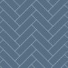 Misty Blue Herringbone Tile  Waterproof Laminated Shower Wall Panels