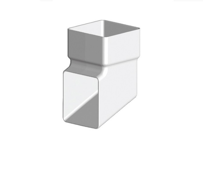 White Squareline Downpipe - Shoe