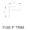 White-Soffit F-Trim-5m - Image 2