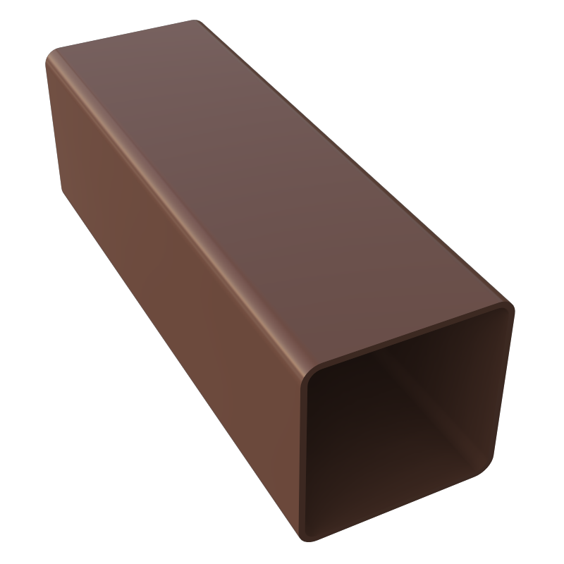 Downpipe Brown Squareline - Downpipe 5.5m