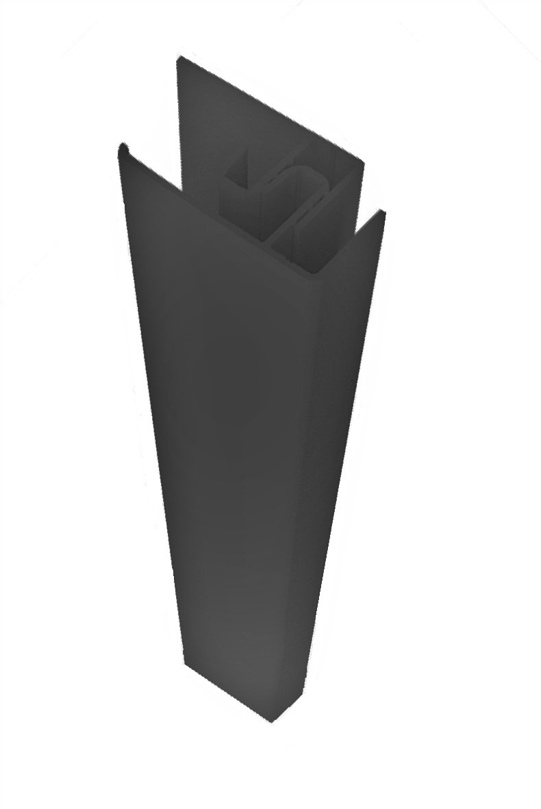 Durasid Natural Graphite Aluminium-2 Part Edge Trim-3m