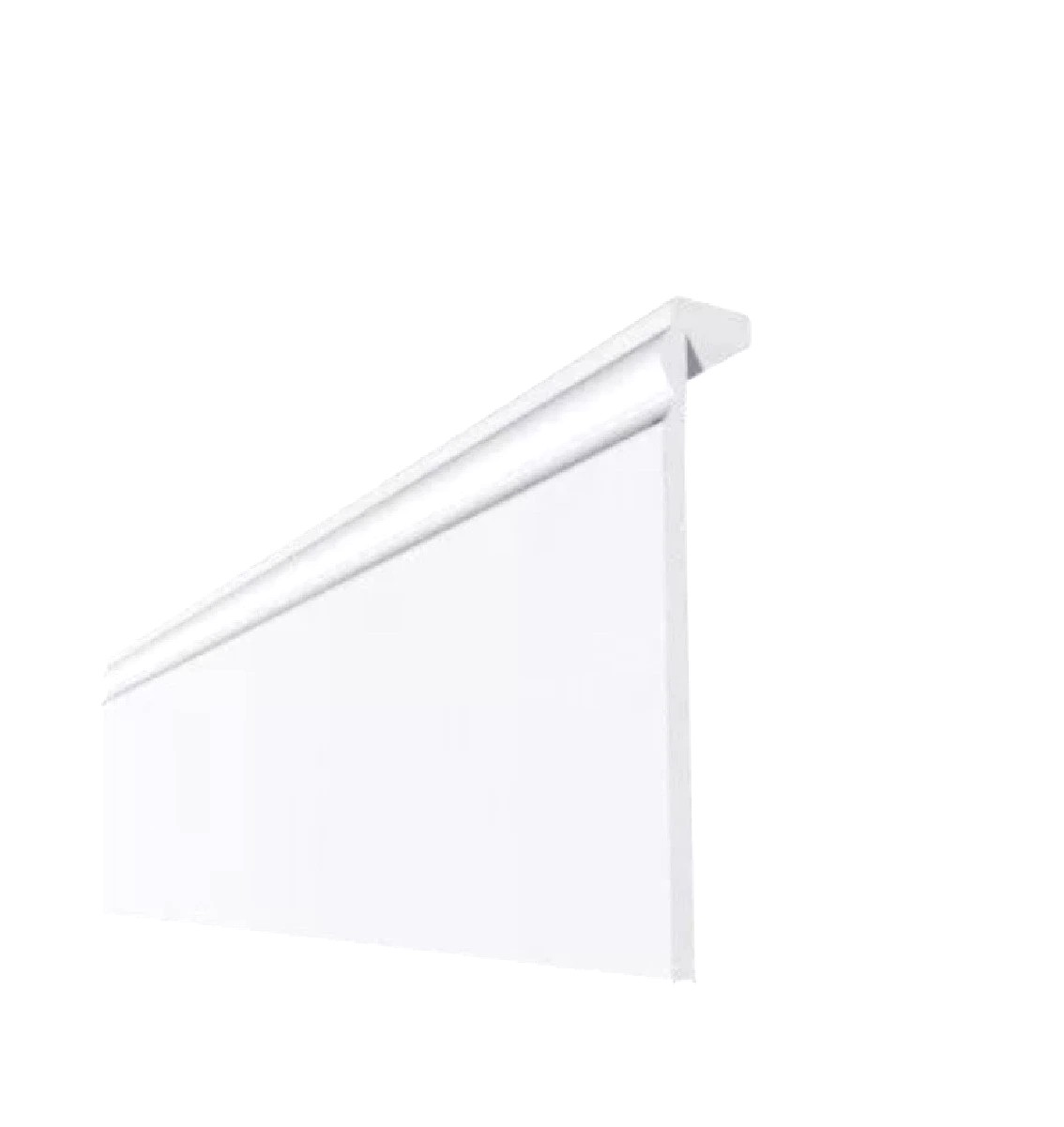 Plastic Skirting Board Cover Over Ogee Edge White-100mm