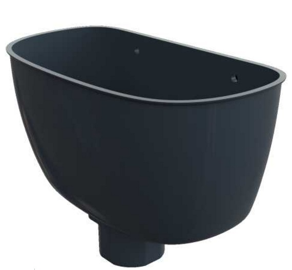 Anthracite Grey Round Downpipe Hopper