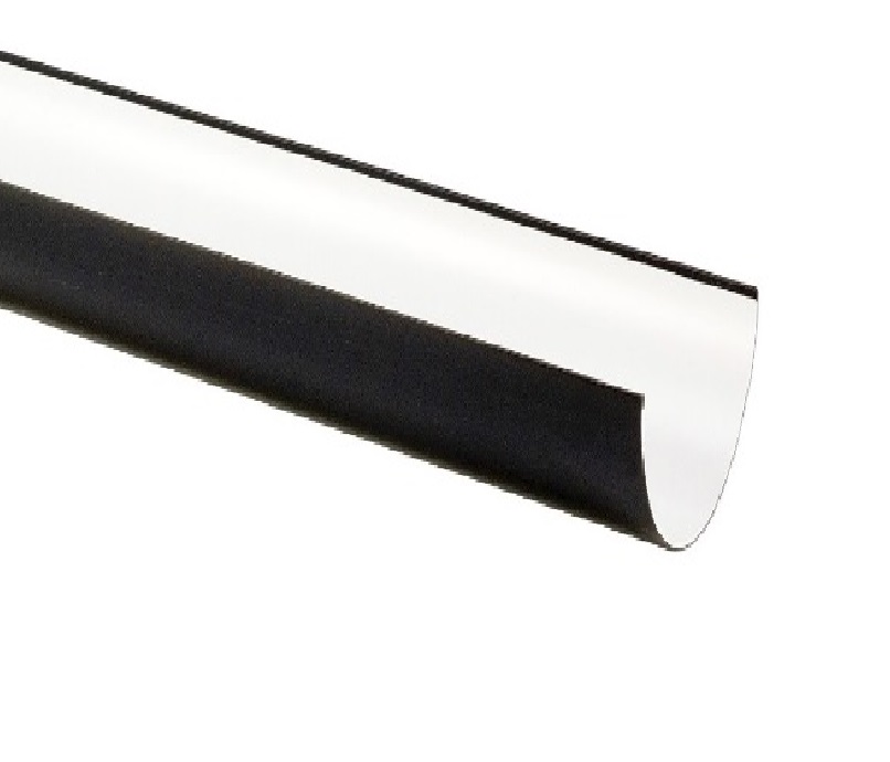Black 1/2 Round Guttering 4m Length