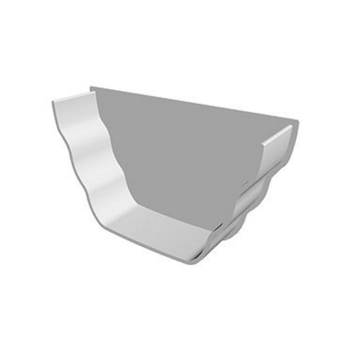 White Ogee Guttering - Internal Stopend