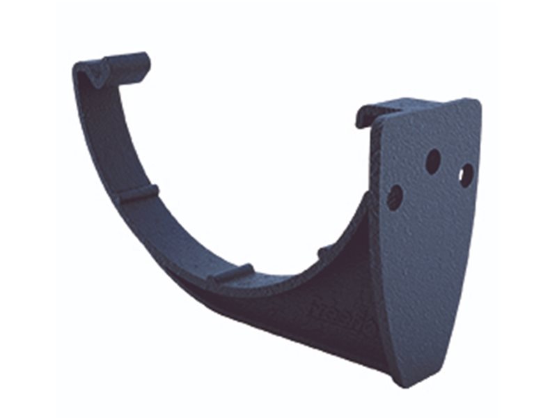 Black 1/2 Round Cast Iron Effect Guttering Fascia Bracket