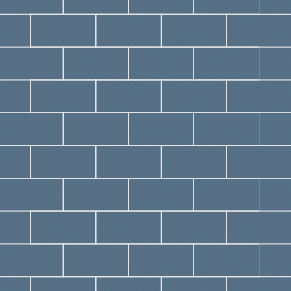 Misty Blue Metro Tile Waterproof Laminated Shower Wall Panels