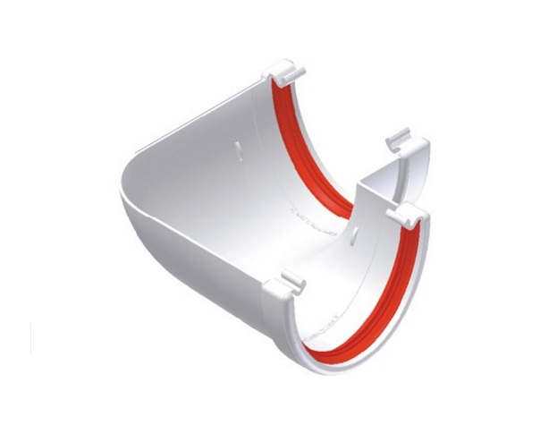 White Deepflow Guttering - Gutter Angle 90°