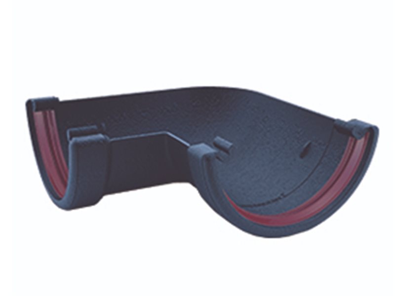 Black 1/2 Round Cast Iron Effect Guttering 90° Angle
