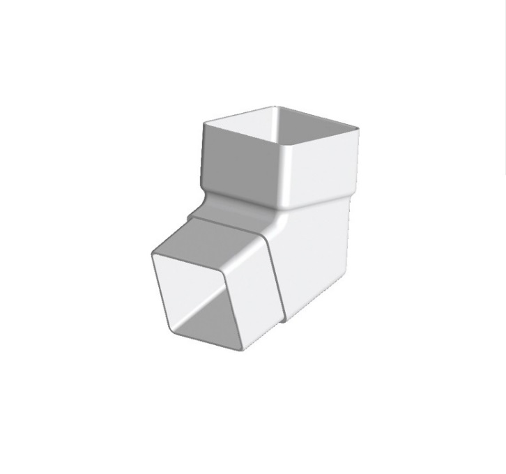 White Squareline Downpipe - Offset Bend 112°