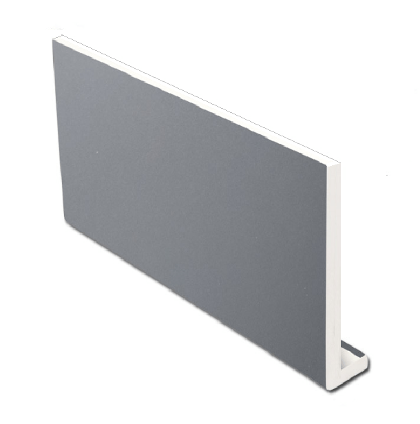 Storm Grey Square Edge Full Replacement Fascia Board 18mm Thickness Smooth Finish - 225mm Fascia Board
