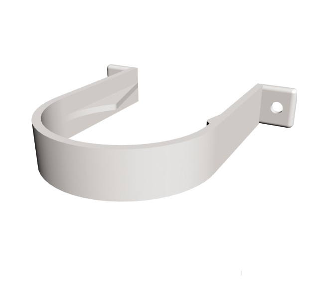 White Round Downpipe - Stand Off Pipe Clip