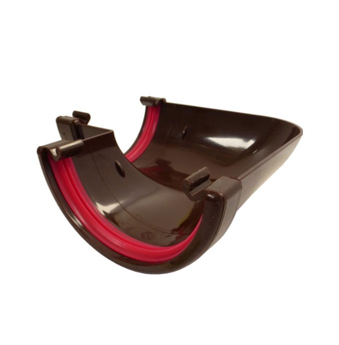 Brown Round Guttering - Gutter Angle 90°