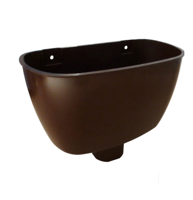 Downpipe Brown Round - Hopper