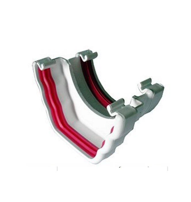 White Ogee Guttering - Ogee to Round Gutter Adaptor