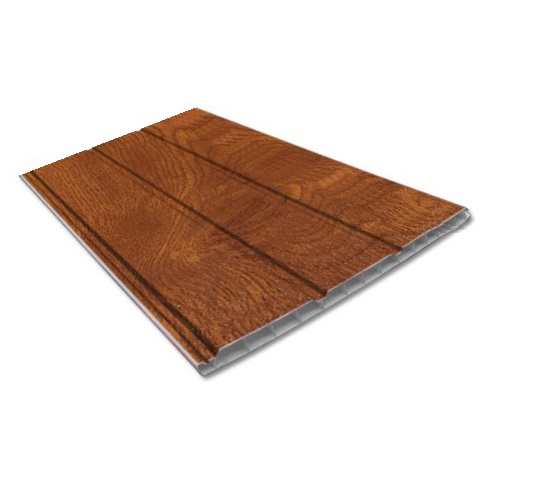 Golden Oak Subtle Grained Finish Hollow Soffit Board-300mm x 5m