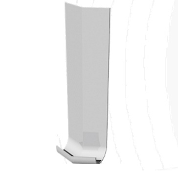White Round Edge Full Replacement Fascia Board 18mm Thickness - Internal Fascia Corner 135 Degrees