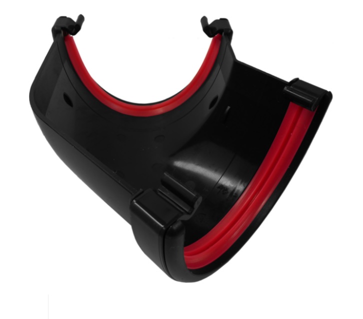 Black 1/2 Round Guttering 135° Angle