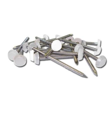 White Plastop Pins & Nails