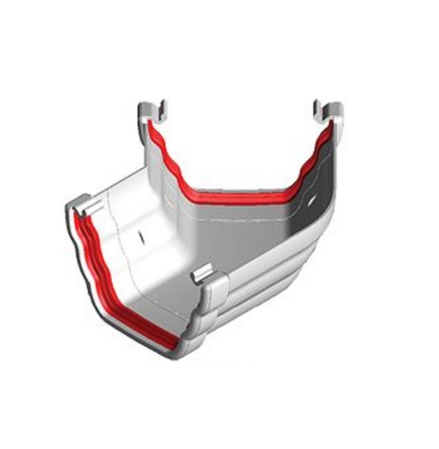White Ogee Guttering - Gutter Angle 150°