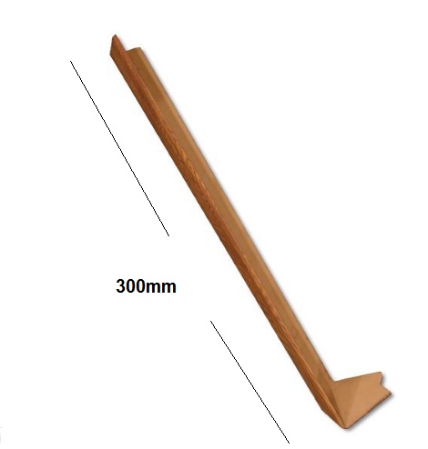 Irish Oak Square Edge Full Replacement Fascia Board 18mm Thickness Subtle Grained - External Fascia Corner 135 Degrees