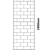 Monument Grey Metro Tile Waterproof Laminated Shower Wall Panels - Image 3
