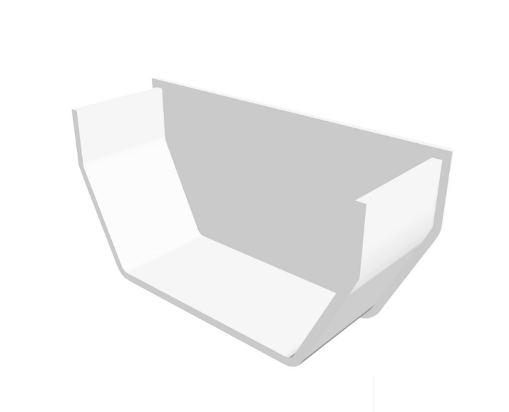 White Squareline Guttering - Internal Stopend