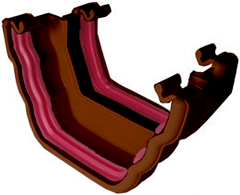 Brown Ogee Guttering - Ogee to Square Gutter Adaptor