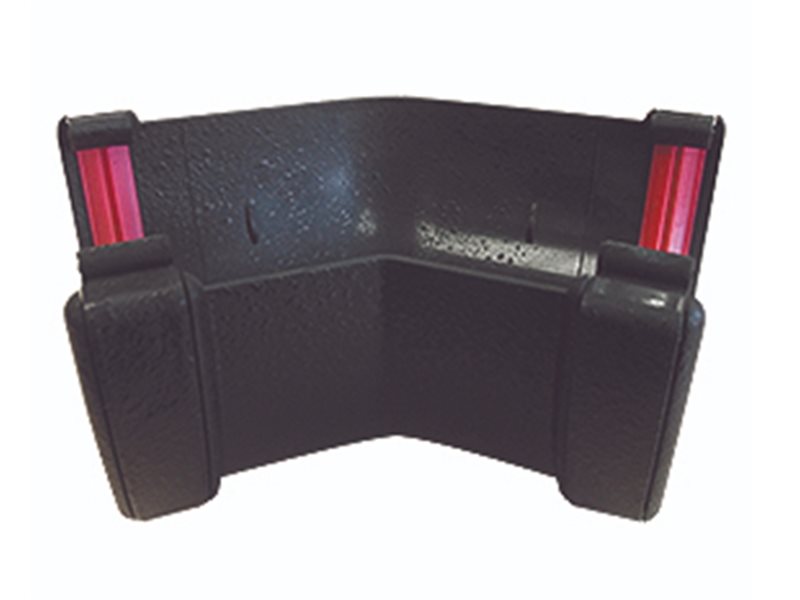 Black 1/2 Round Cast Iron Effect Guttering 135° Angle