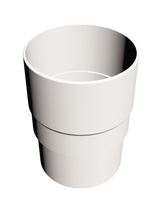 White Round Downpipe - Pipe Socket